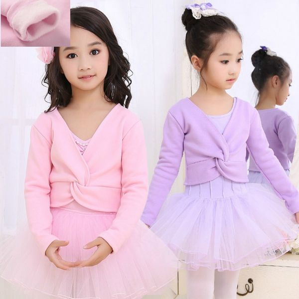 

gymnastics leotard for girls ballet balejacket long sleeved dance sweater coat kids dance clothing jacket wrap ballet, Black;red