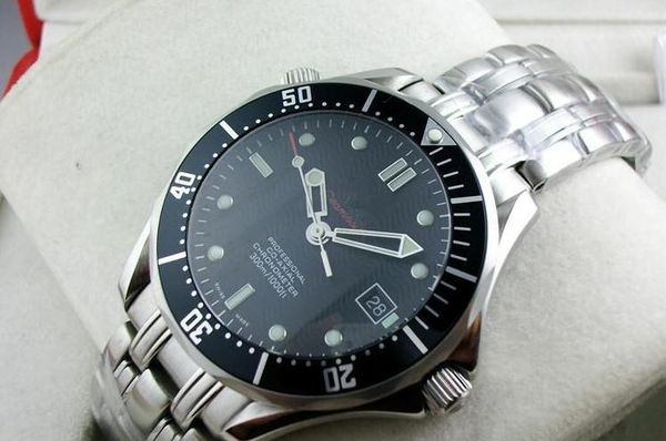 

2019 mens professional 300m james bond 007 blue dial sapphire automatic qualty watch men's watches, Slivery;brown