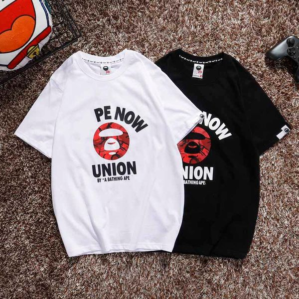 

2020/aape новый бренд мода роскошные дизайнерские рубашки высокое качество мужчины женщины футболка с коротким рукавом тройники, White;black