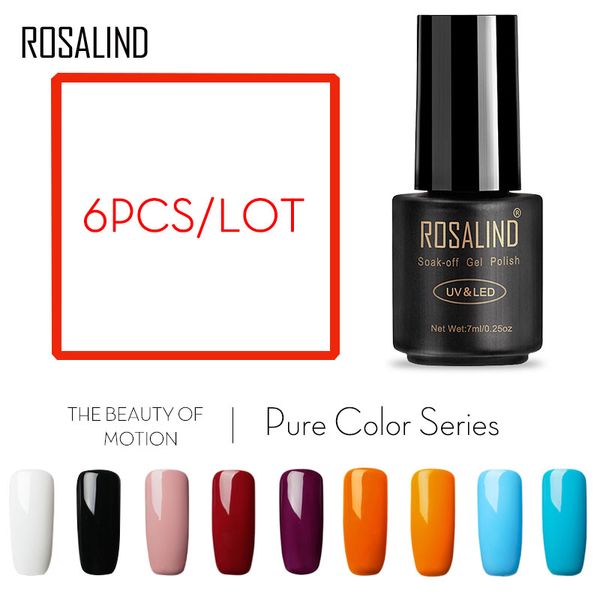 

choose 6)rosalind 7ml gel set pure series uv soak off primer fast dry long lasting lacquer for nail art manicure nail polish