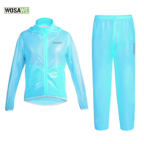 

wosawe a mountain country vehicle bicycle cycling raincoat long sleeve suit fission skin transparent raincoat
