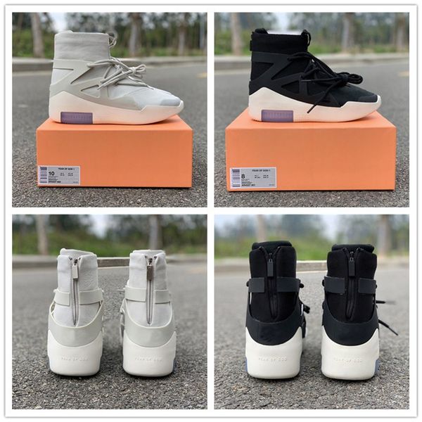

HOT Sale Air Fear of God 1 Men Shoes FOG Boots Light Bone Black Sail Basketball Shoes Men Sports Designer Zoom Sneakers