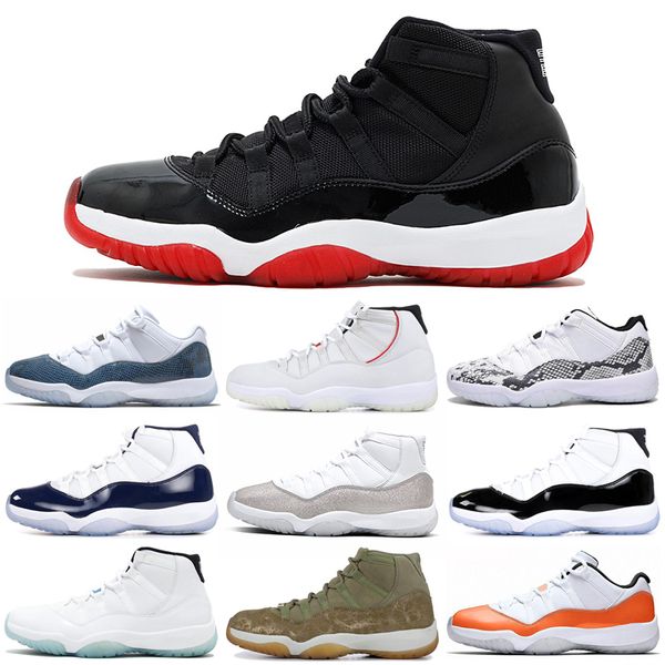 

Cheap 11 11s Men Basketball Shoes Snakeskin Cap and Gown Concord Olive Barons Emerald Women Mens Trainer Sports Sneakers 5.5-13
