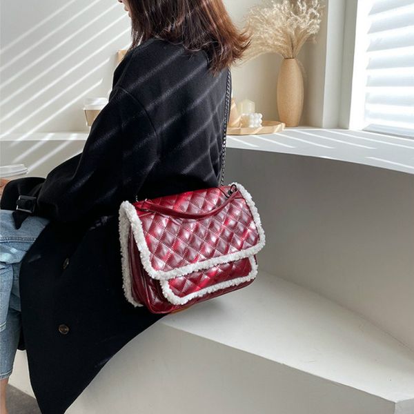 

women handbag autumn and winter 2019 new fashion chain diamond lattice crossbody messenger bag