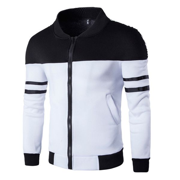

2019 fashioncasualdaily горячие мужские открытый осень зима zipper спортивная лоскутная куртка с длинным рукавом пальто