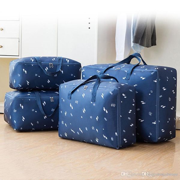

double zipper quilt bags travel 60*50*25cm folding clothes luggage bags waterproof oxford large capacity quilt storage bag bh1040-2 tqq