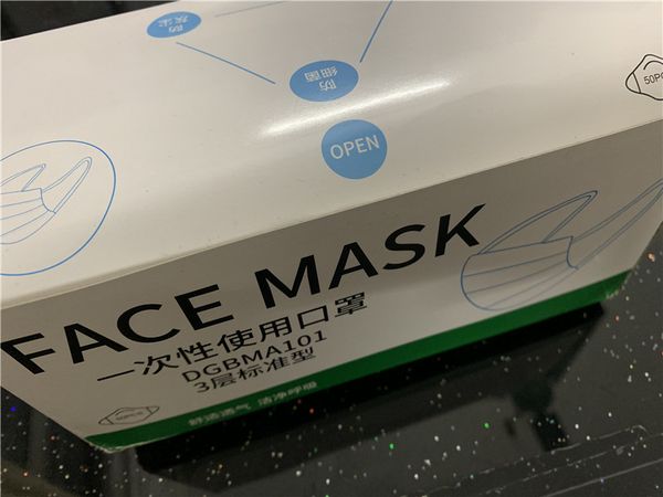 

in stock 50 pcs/box n95 grade masks disposable face masks mouth mask disposable 3 layers non-woven dust-proof haze-proof dhl shipping
