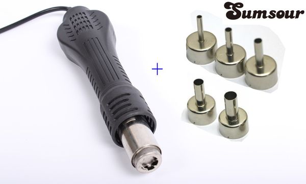 

air gun desoldering soldering heat gun handle for 858d 8586 8858 852 878 952 853 rework solder repair station 5pcs nozzles