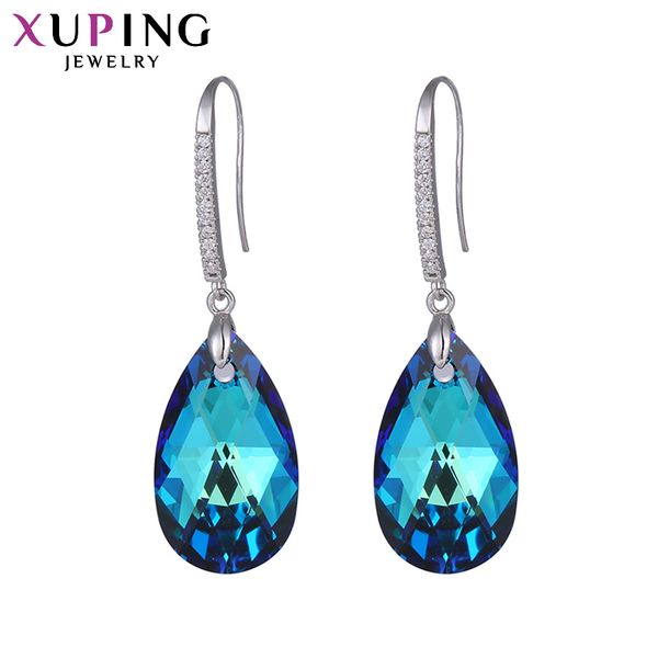 

xuping fashion earrings wholesale crystals from swarovski color plated charm for women gift m22-e-236d3, Silver