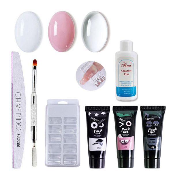 

8pcs poly gel nail kit quick extension ptherapy nail art for professional salon diy support dropshipping