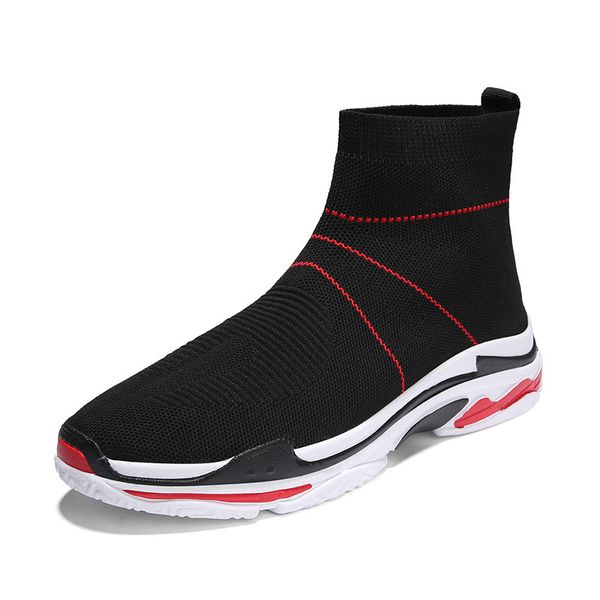 

2018 new speed sock speed trainer shoes for men and women shoes speed stretch-knit shoes mid sneakers size eur 35-44, Black