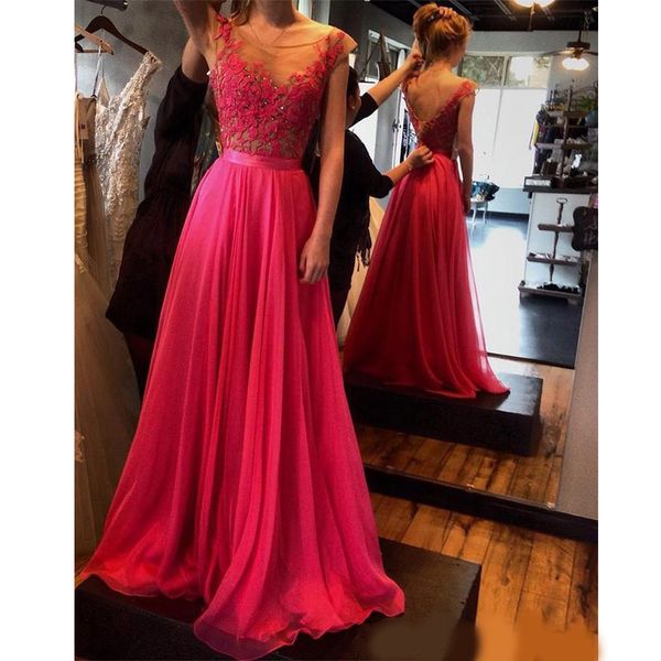 

special occasion dresses abiti cerimonia donna sera simple a line pink chiffon evening dresses prom long dresses, Black;red