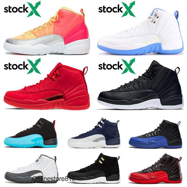 

12 mens basketball shoes 12s new jumpman xii punch university blue michigan gym red gamma blue bulls designer sneakers