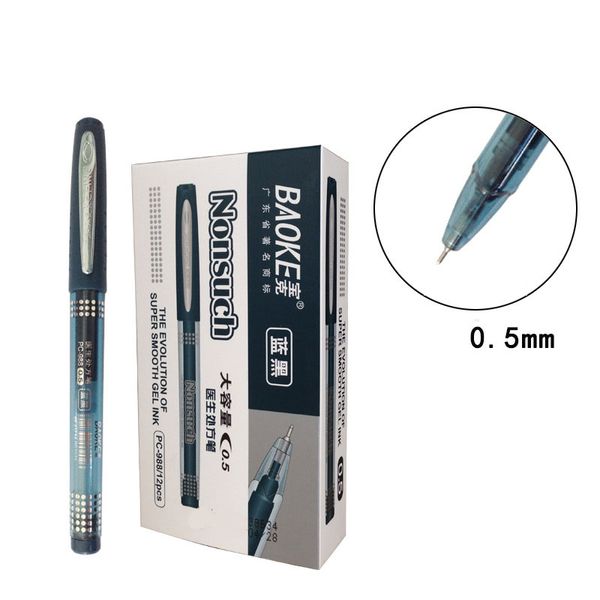 

6 pcs/lot stationery office office signature gel pens 0.5mm black/blue school stationery gift gel pen