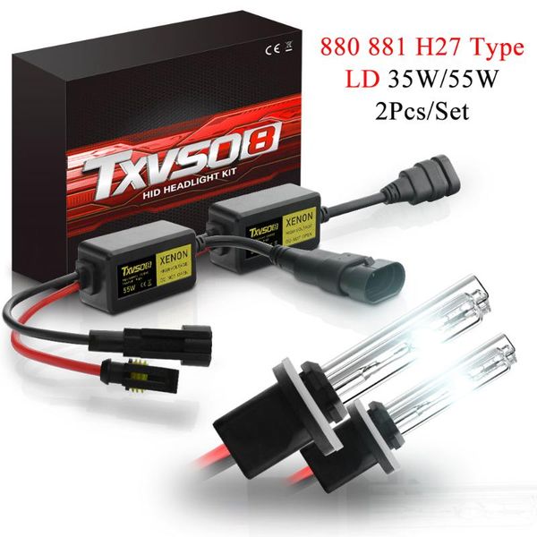 

880 881 h27 xenon car headlight kit hid headlamp conversion kit 2pcs 35w 55w xenon bulbs with canbus ballast 4300k 5000k 6000k