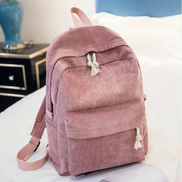 

2020 new fashion ladies girl canvas school backpack shoulder bag travel rucksack satchel solid pattern type