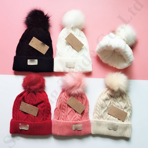 

australia ug knit crochet hat for women girls fur ball pom pom fleece beanie fashion brand warm hat knitted slouchy beanie ski cap c91102, Yellow