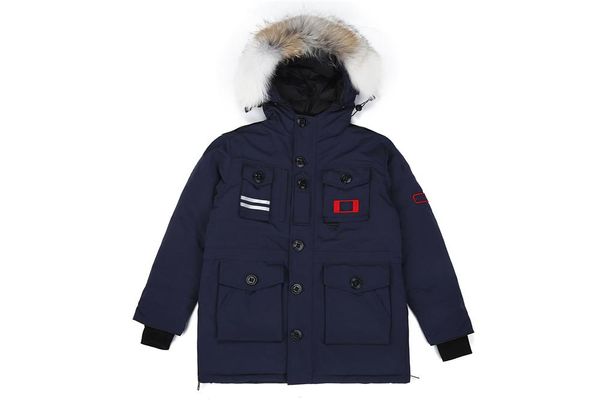 

2019 luxury down jacket parka canada brand mens designer jackets vests men women big fur winter down mens designer coat outerwear s-xxl, Black