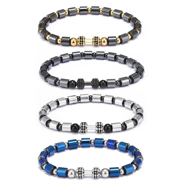 

2019 new alloy dumbbell bracelet beaded trend punk jewelry explosion hand bracelet sale, Golden;silver