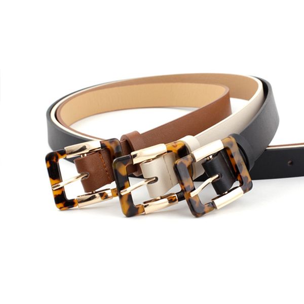 

women fashion light leopard square buckle belt beautiful decorative square jeans belt women designer belts men high quality, Black;brown