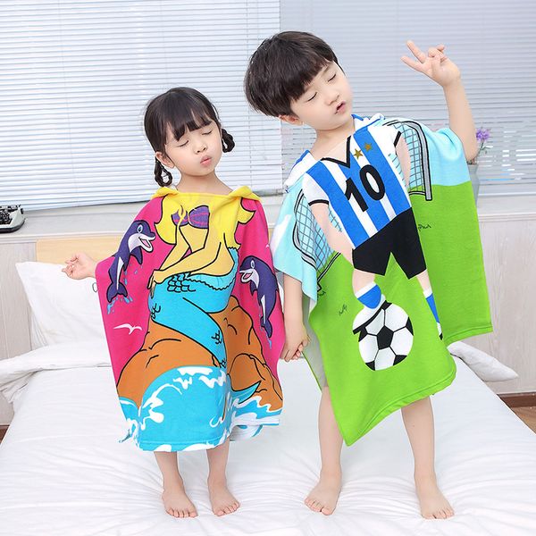 

100% cotton baby bath towel kids bathrobe cute cartoon patterns soft hooded cloak bathrobe blanket kids toddler baby bath towel, Blue;red