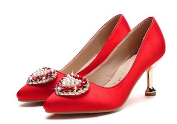 

women's shoes in spring and autumn high fine heel pointed end 5.5cm,7.5cm@2039, Black