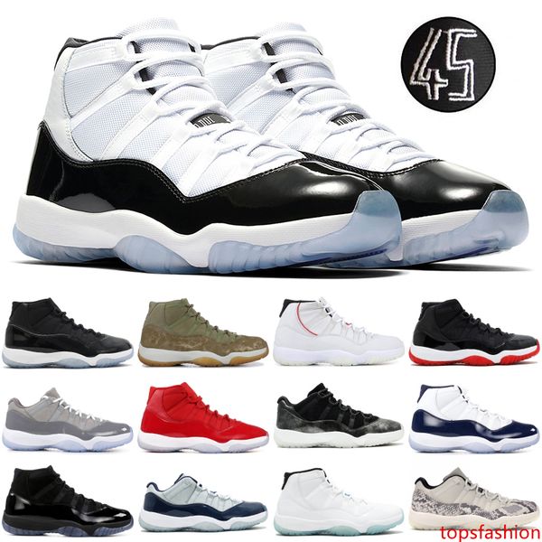 

mens 11s jampman high concord 45 platinum tint basketball shoes low snake navy light bone cool grey space jam designer trainers 5.5-12