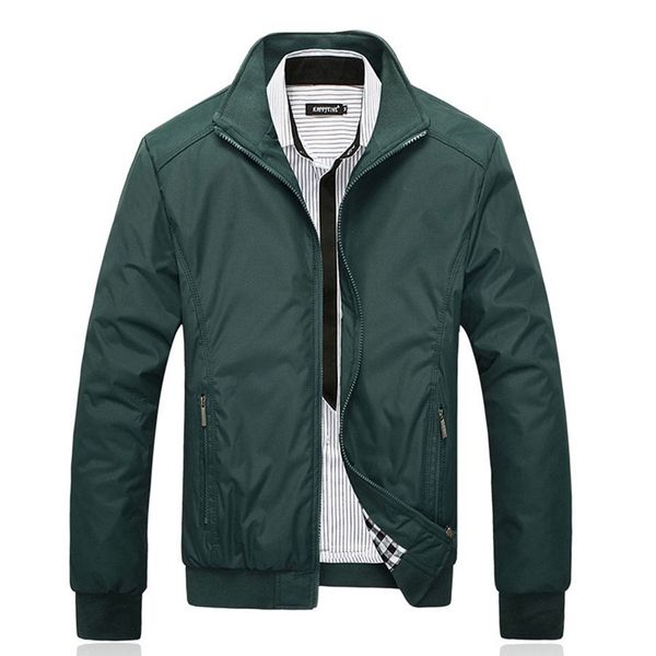 

spring jacket men autumn mens jackets coat male stand collar flight air force jacket blue black green m-3xl, Black;brown