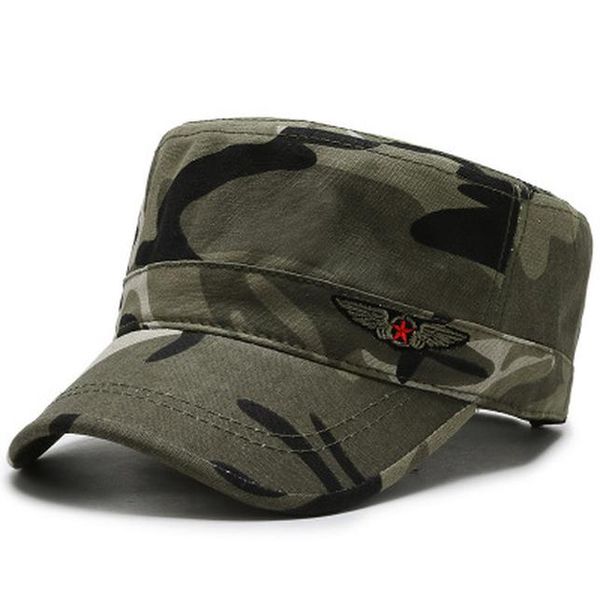 

2020 new flat top military hat простой и дикий мужчин среднего возраста шляпу весной и осенью утки hat оптовая uywet, Black;white