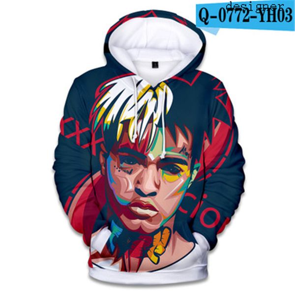

hip hop mens hoodies 2020 new arrival fashion mens fleece hoodie with repper printing streetwear clothing t4, Black