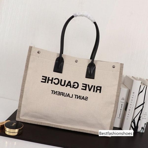 

2019 new women s rive gauche tote bag classic print large capacity canvas making luxury atmosphere model: f59929 claic canva atmophere