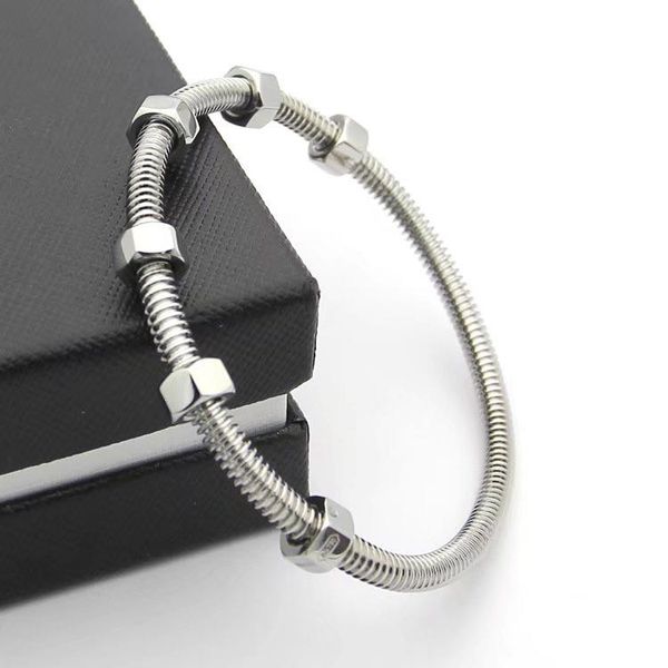 

stainless steel jewelry screw bracelet fashion bracelet luxury designer jewelry women bracelets iced out bracelet bangle