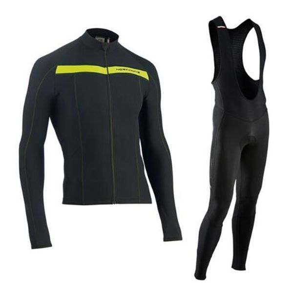

nw 2019 pro team cycling jersey clothes spring northwave men's long sleeve suit breathable outdoor riding bike mtb clothing set, Black;red