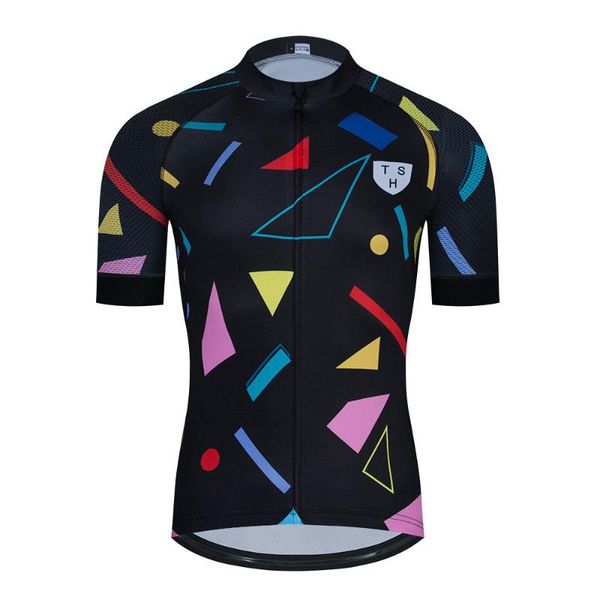 

ths 2020 pro team breathable cycling jersey summer mtb bicycle short clothing ropa sportwear bike clothes, Black;red