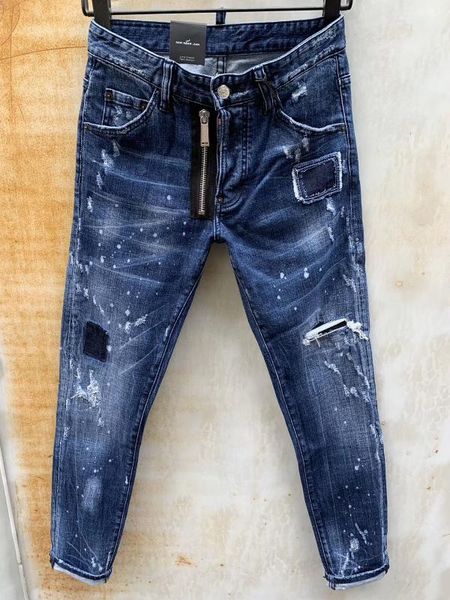 

dsenqi new men jeans ripped for jeans pants biker outwear man pants 976, Blue