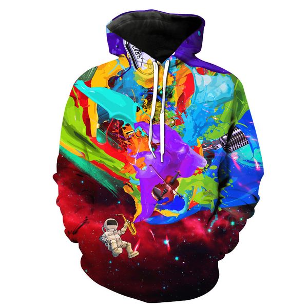 

graffiti printing cap pocket cover men's fashion hat men's clothing printing blouse hoodies, Black