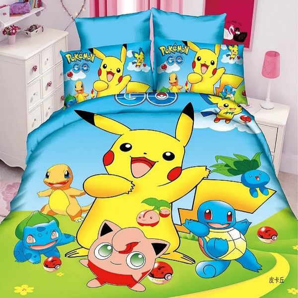 

new cartoon children game boys bedding set duvet cover bed sheet pillow case 2/3pcs/twin/single bed linen set
