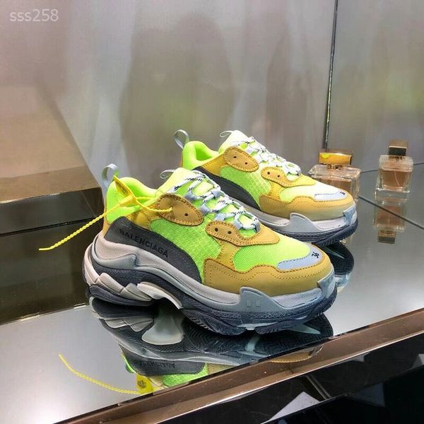 

2020 multi luxury triple classic authentic sneaker combination soles boots mens womens fashion casual shoes high size 36-45, Black