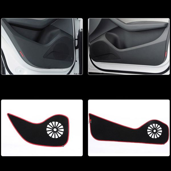 

4pcs fabric door protection mats anti-kick decorative pads for q5