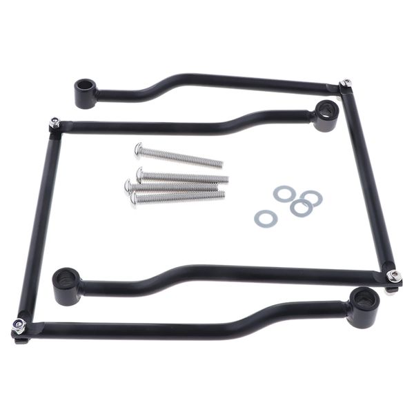 

2x aluminum alloy saddlebag brackets universal for harley crusier - black