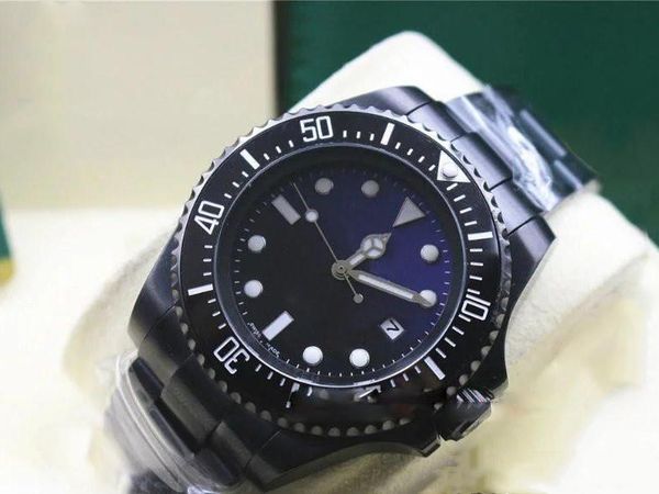 

горячие продажи черный ремешок мужчины sea-dweller керамический ободок stanless стали застежка часы 116660 автоматическое движение бизнес по, Slivery;brown