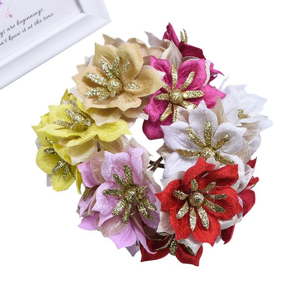 

6/9/15pcs 7cm rose flower head mini silk artificial flower bouquet diy wedding home decor accessories