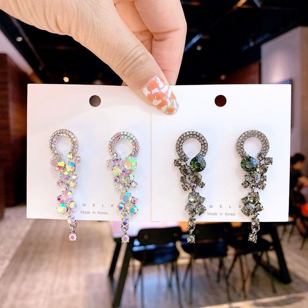 

with the same earrings new korean drama star earrings female drill temperament, Silver
