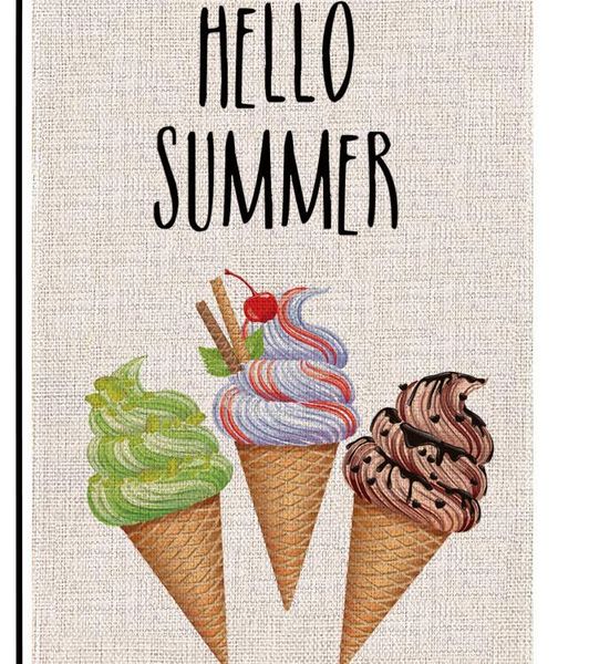 2020 9styles Pineapple Watermelon Ice Cream Printings Garden Flags