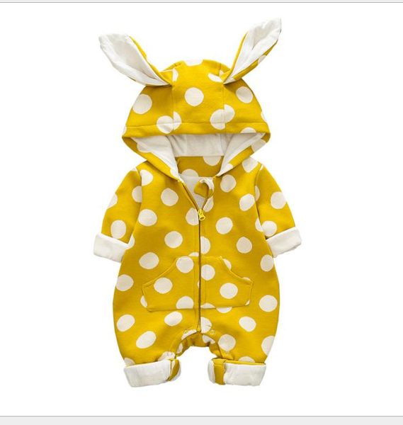 

cotton polka dot warm fashion onesie, Blue;gray