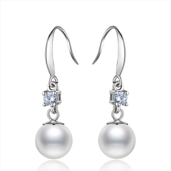 

100% s925 sterling silver earrings female popular simple jewelry bead earrings trendy minimalist jewelry gadgets for women