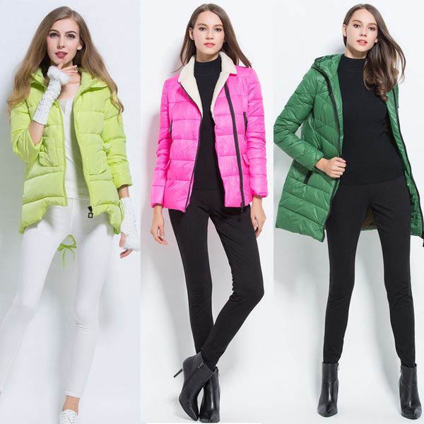 

down jacket europe and america 2019 women's dress winter multi--multi-color length coat brand down jacket deficit goods, Black;white