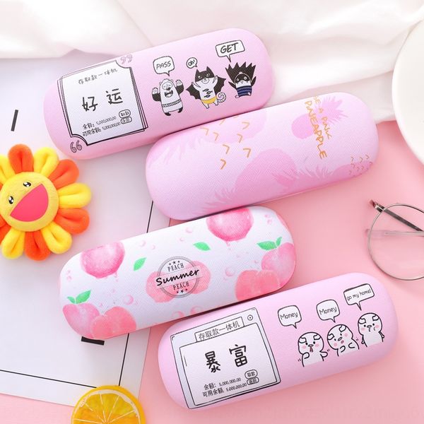 

1093 creative hipster cartoon fruit anti-pressure case case storage box pu myopia glasses student frame sun glasses storage box