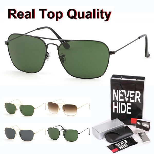 

sunglasses women men fashion sun glasses metal frame glass lens uv goggle with original box, packages, accessories, everything, White;black