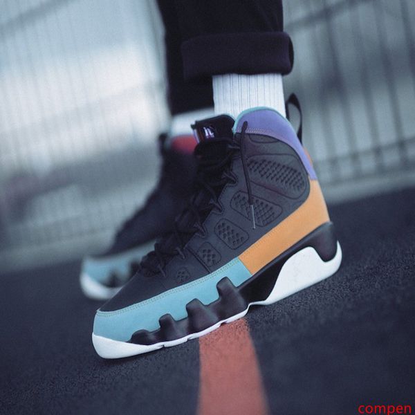 

9 dream it do it basketball shoes black university red dark concord canyon gold turbo green white 9s unc bred trainers us7-13